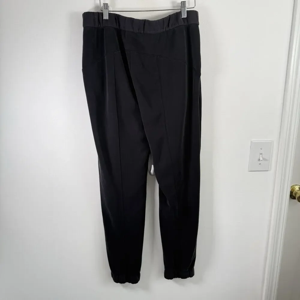 Lululemon Softstreme Relaxed High Rise Pant Black Commuter‎ Travel Womens 10
